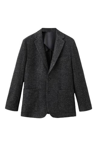 Veste laine mélangée slim-fit - Gris