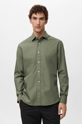 Chemise 100% coton regular-fit - Kaki
