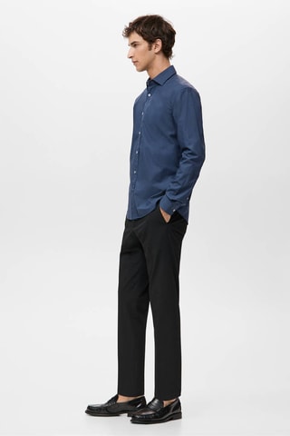 Chemise 100% coton regular-fit - Bleu