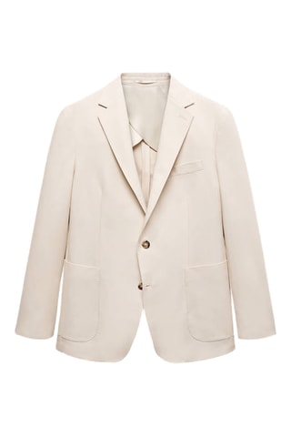 Veste costume slim-fit 100á% coton - Écru
