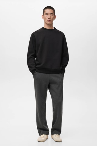 Jogging coton taille élastique - Gris
