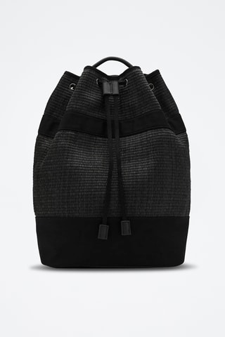 Sac à dos type seau cordon - Noir