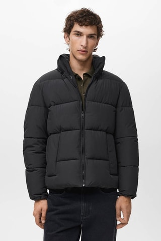 Anorak matelassé résistant à l'eau - Noir