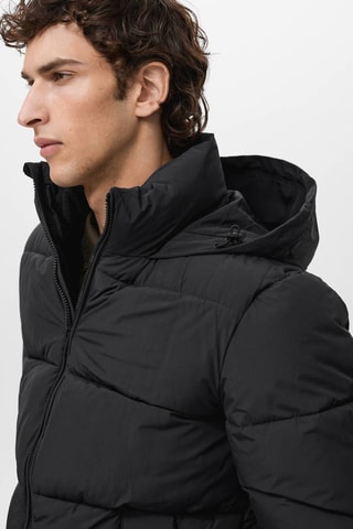 Anorak matelassé résistant à l'eau - Noir