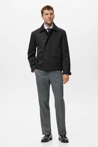Veste résistante à l'eau poches - Noir