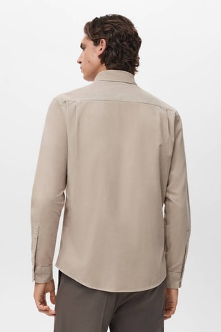 Chemise velours milleraies classic-fit - Beige