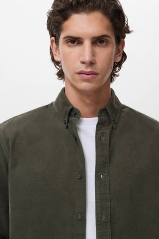 Chemise velours milleraies classic-fit - Vert
