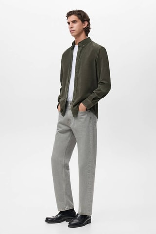 Chemise velours milleraies classic-fit - Vert
