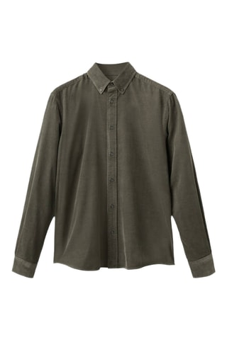 Chemise velours milleraies classic-fit - Vert