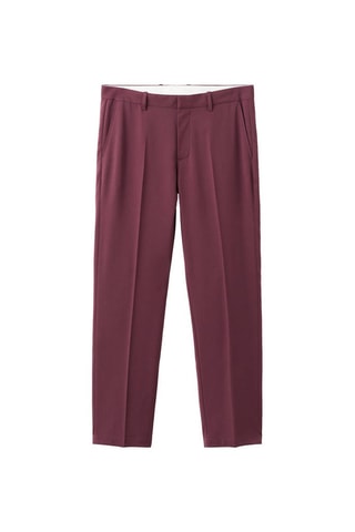 Pantalon regular fit fluide - Bordeaux