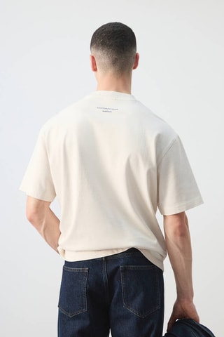 T-shirt 100% coton imprimé - Blanc