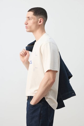 T-shirt 100% coton imprimé - Blanc