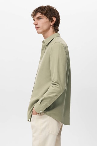 Chemise 100% coton Oxford - Kaki