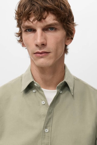 Chemise 100% coton Oxford - Kaki