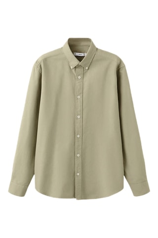 Chemise 100% coton Oxford - Kaki