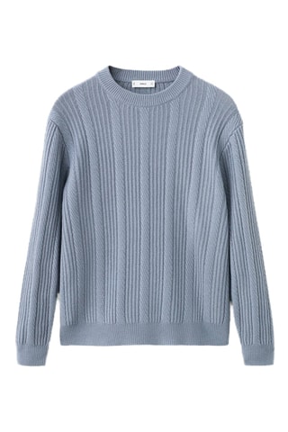 Pull-over maille structure - Bleu