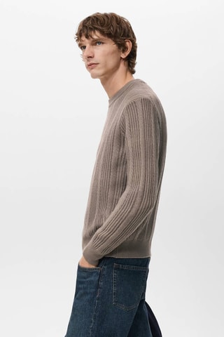 Pull-over maille structure - Gris
