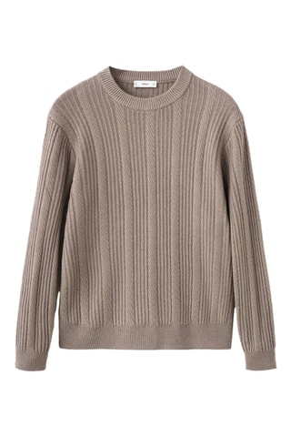 Pull-over maille structure - Gris