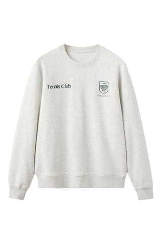 Sweat-shirt polo 100% coton - Gris