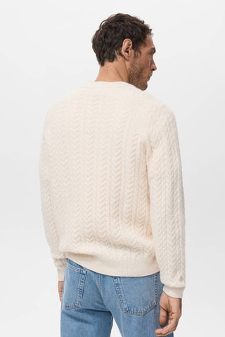 Pull-over maille tressée - Écru