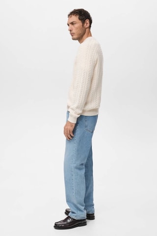 Pull-over maille tressée - Écru