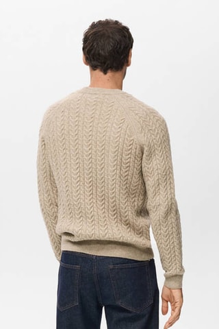 Pull-over maille tressée - Marron