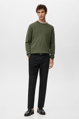 Pull 100% laine maille fine - Vert