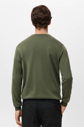 Pull 100% laine maille fine - Vert