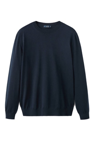 Pull 100% laine maille fine - Bleu