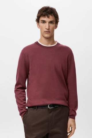 Pull 100% laine maille fine - Bordeaux