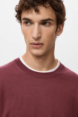 Pull 100% laine maille fine - Bordeaux