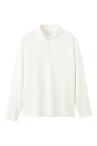 Pull-over polo maille regular-fit - Blanc