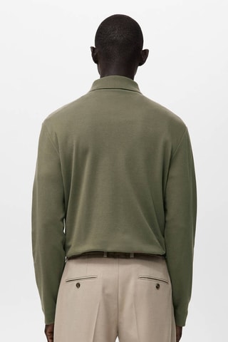Pull-over polo maille regular-fit - Marron