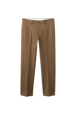 Pantalon coton regular-fit - Marron