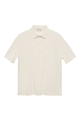 Polo slim-fit 100á% coton - Écru