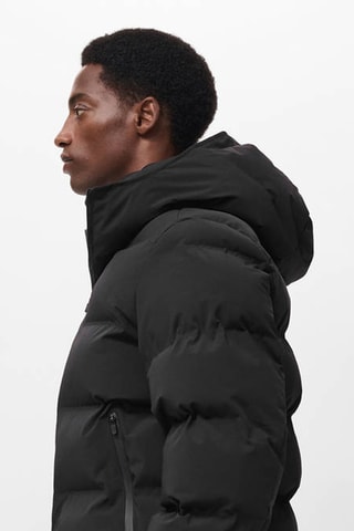 Anorak matelassé tissu imperméable - Noir