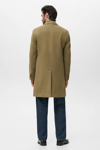 Manteau long en laine - Marron