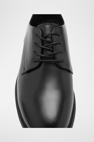 Chaussures style richelieus cuir - Noir