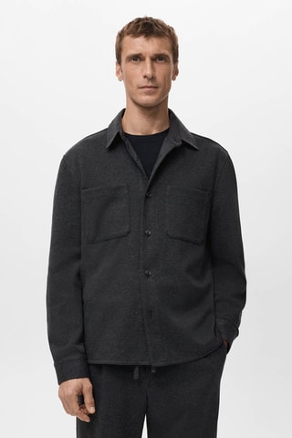 Surchemise flanelle poches - Gris