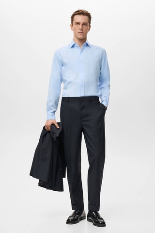 Chemise 100% coton slim-fit - Bleu