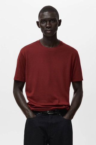 T-shirt 100% coton regular-fit - Bordeaux