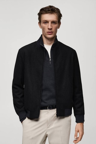 Bomber laine recyclée - Gris