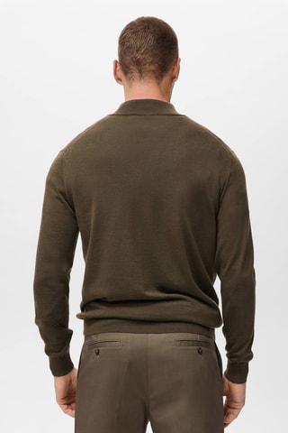 Pull col cheminée 100% laine mérinos - Vert
