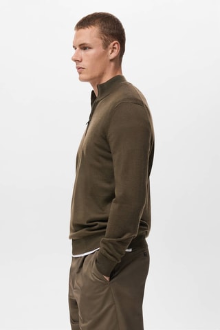 Pull col cheminée 100% laine mérinos - Vert