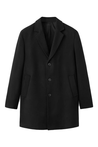 Manteau léger laine recyclée - Noir