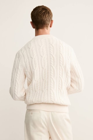 Pull 100% coton tressé - Blanc