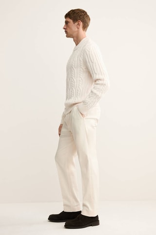 Pull 100% coton tressé - Blanc