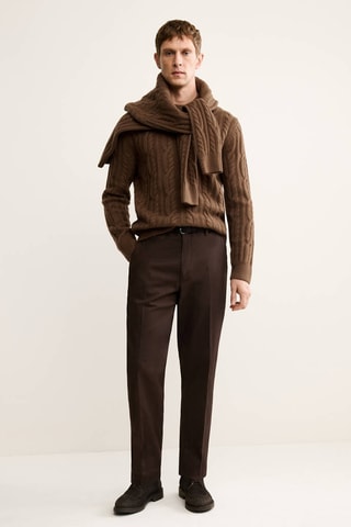 Pull 100% coton tressé - Camel
