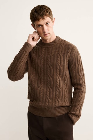 Pull 100% coton tressé - Camel