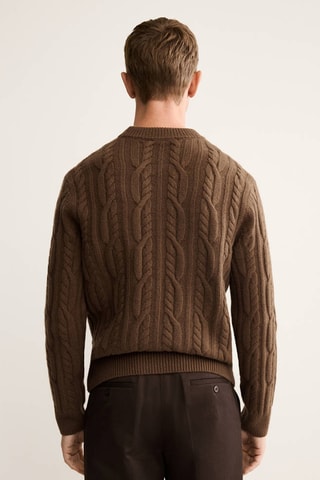 Pull 100% coton tressé - Camel